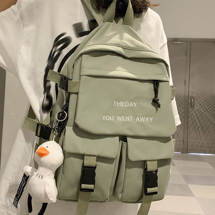 2020 new Korean version backpack schoolbag female student high school junior high school student large-capacity couple travel backpack male