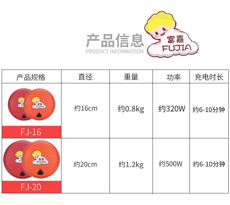 富嘉正品铁质无水防爆安全充电暖宝宝暖手宝电暖宝电热饼暖手暖脚