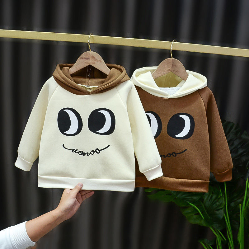 Children's wear boys and girls autumn and winter wear Plush thickened sweater 2020 new style children's foreign style top children's coat