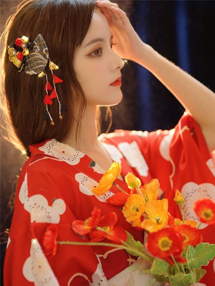 日系風 和服女正裝傳統日系和風櫻花復古寫真和服連衣裙攝影寫真抖音同款 Yahoo奇摩拍賣