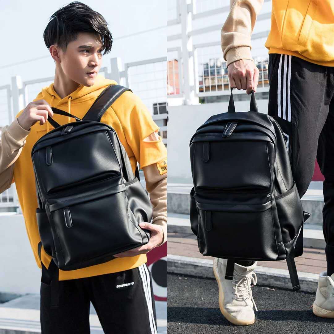 Backpack men's backpack high school junior high school students schoolbag fashion trend female large capacity travel Computer College Students