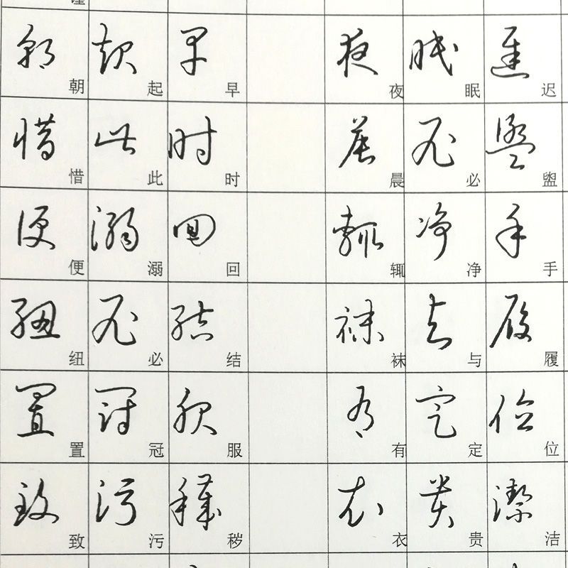 草书字帖字典成人钢笔初学练字书行书行草连笔字书法