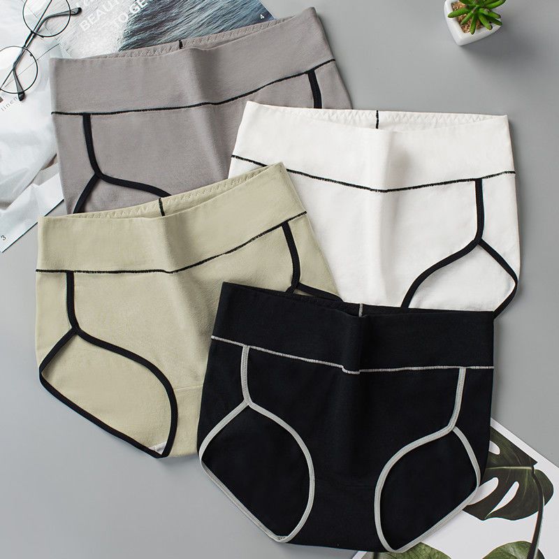 1 / 2 / 3 pairs of 70-200kg high waist underwear women's pure cotton file antibacterial abdominal raised buttocks women's Large Triangle pants