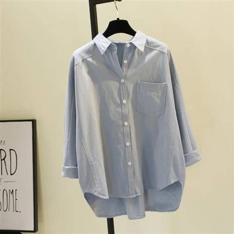 Spring and Autumn New 100% cotton literary style long sleeve shirt women's Korean loose student versatile shirt trend
