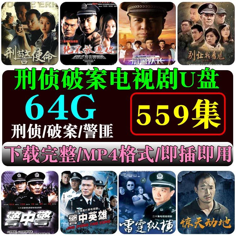 刑侦破案电视剧连续剧车载u盘警匪悬疑剧电影大片mp4