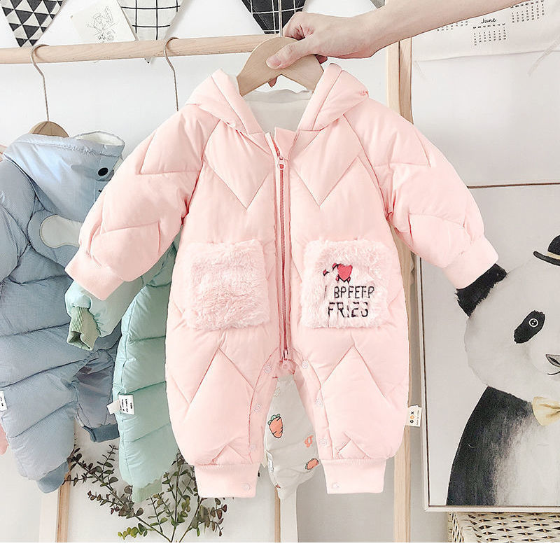88617-婴儿连体衣冬装加厚加绒超萌网红新生儿衣服女宝宝保暖外出抱爬服-详情图