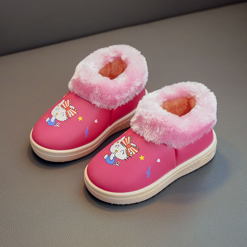 Children's cotton shoes winter boys' cotton shoes baby snow boots girls' shoes warm home cotton shoes waterproof