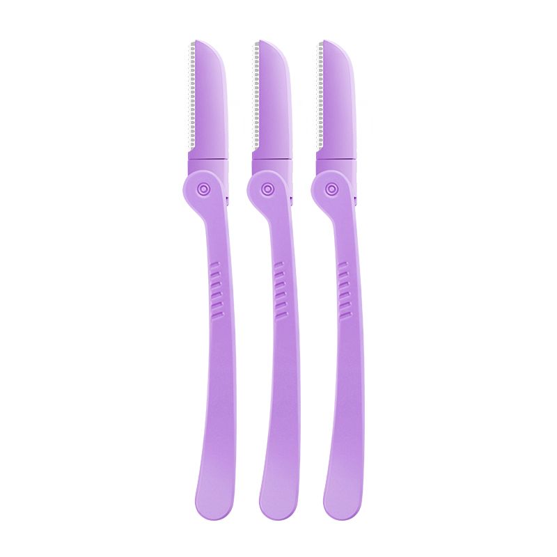 Beginners often use eyebrow trimming knife eyebrow scraping knife eyebrow scraper lip hair scraper candy color hand-held eyebrow trimming artifact