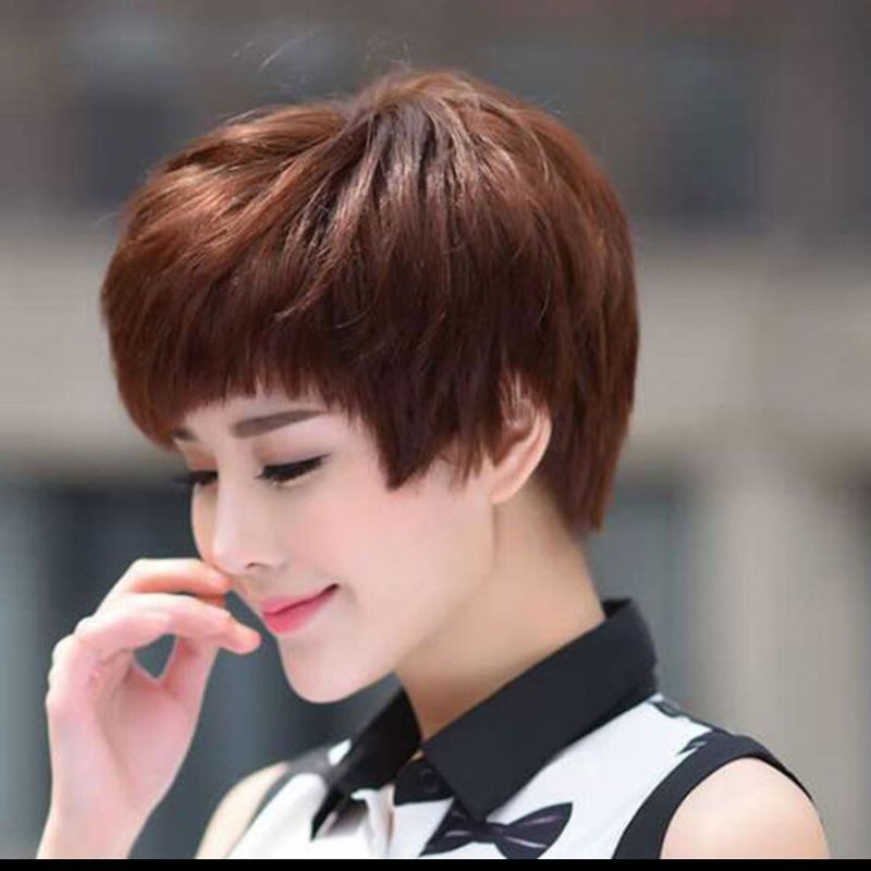 假发女短发直发中老年人女士假发套自然逼真妈妈发型透气整顶假发