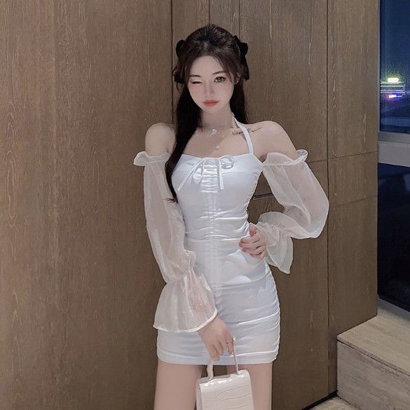 Women's Fashion Korean Sexy Dress Tight-fitting Hip Skirt จัดส่งภายใน 1 ...