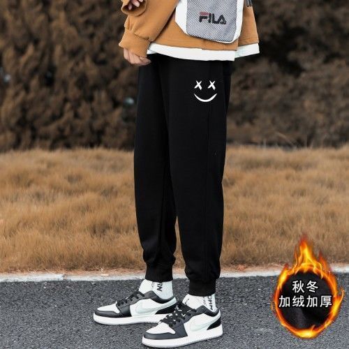 Spring new men's sweatpants Korean style trendy loose casual trousers all-match gray knitted sweatpants leggings