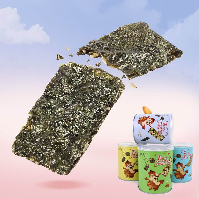 37814-5罐装海苔夹心脆罐装海苔片40g儿童休闲小零食芝麻夹心小吃批发-详情图