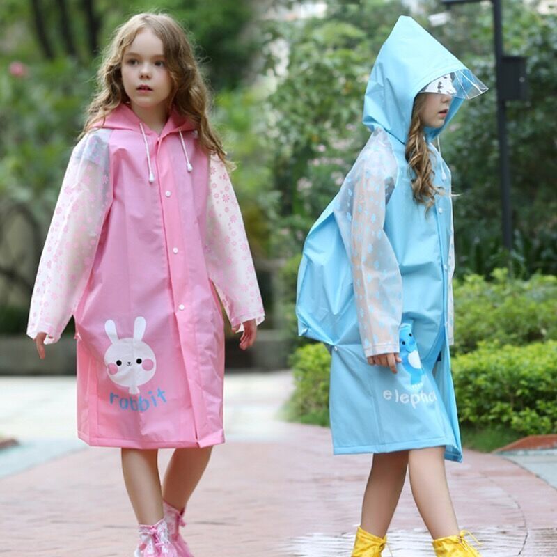 儿童雨衣小学生带书包位幼儿园无气味防水可爱卡通男童女童雨衣
