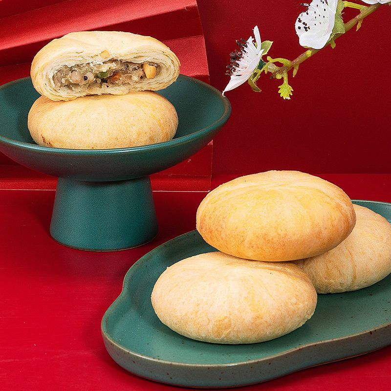 福隆祥酥皮五仁月饼1920g/240g苏式老式手工散装批发零食大礼包