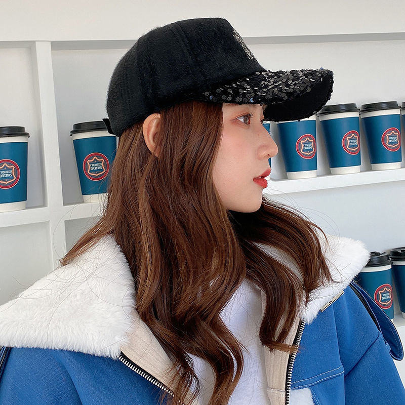 Hat Ladies winter Korean fashion baseball cap casual versatile autumn and Winter Youth rabbit hair duck tongue hat