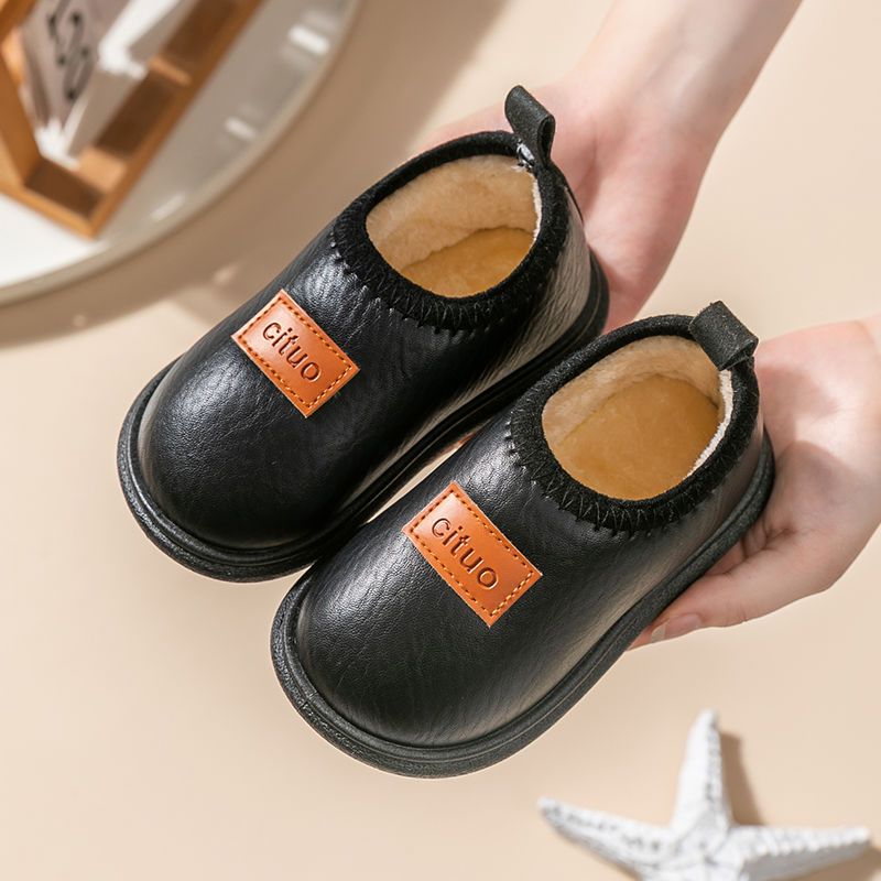Children's cotton slippers indoor warm light non-slip waterproof bag with cotton shoes autumn and winter home baby boys and girls cotton slippers