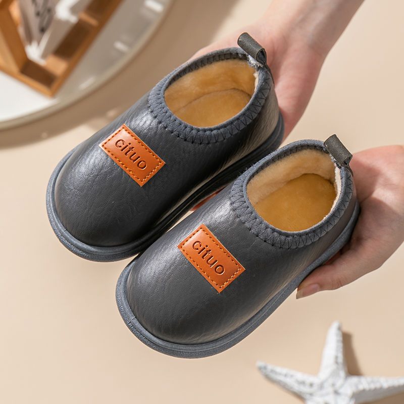 Children's cotton slippers indoor warm light non-slip waterproof bag with cotton shoes autumn and winter home baby boys and girls cotton slippers