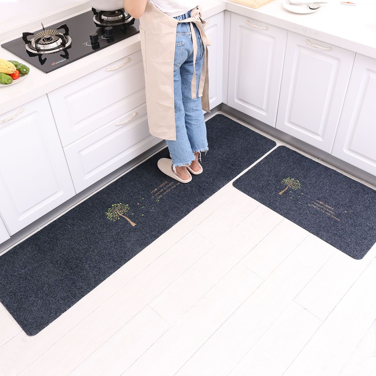 Kitchen floor mat anti-skid waterproof oil proof carpet