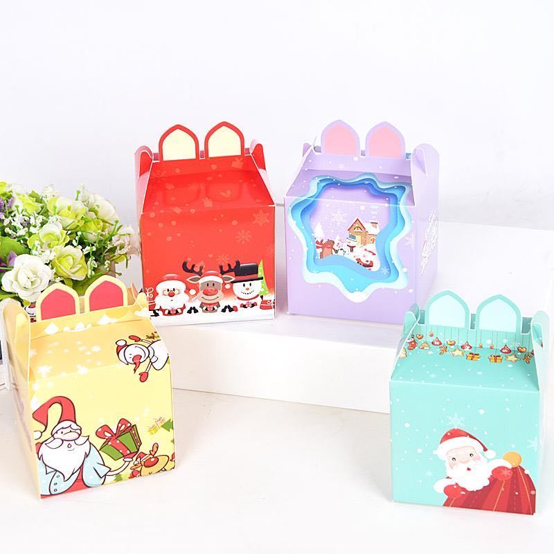 【特惠】圣诞平安果包装盒礼品盒纸盒平安夜苹果盒子手提创意圣诞节礼物盒