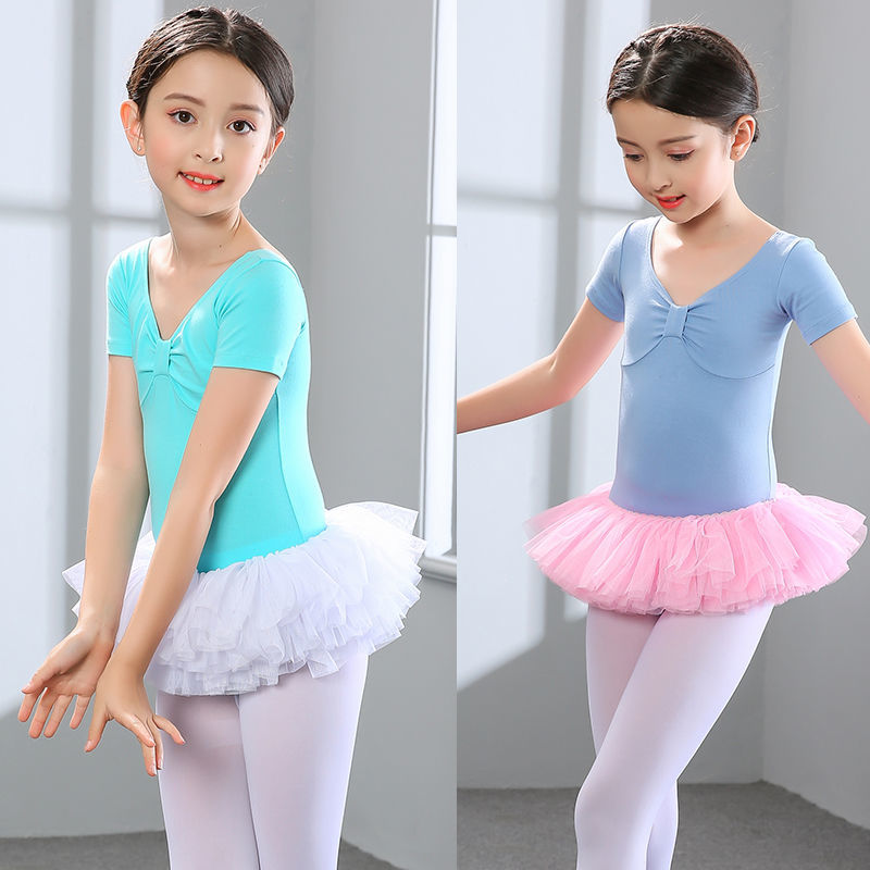 Children's dance cake skirt half-length gauze skirt fluffy ballet skirt practice short skirt white 6-layer mesh gauze dance skirt