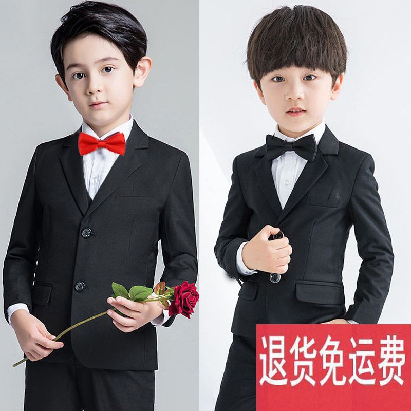 男童小西装套装韩版儿童礼服男孩主持人演出服中大童洋气西服春夏