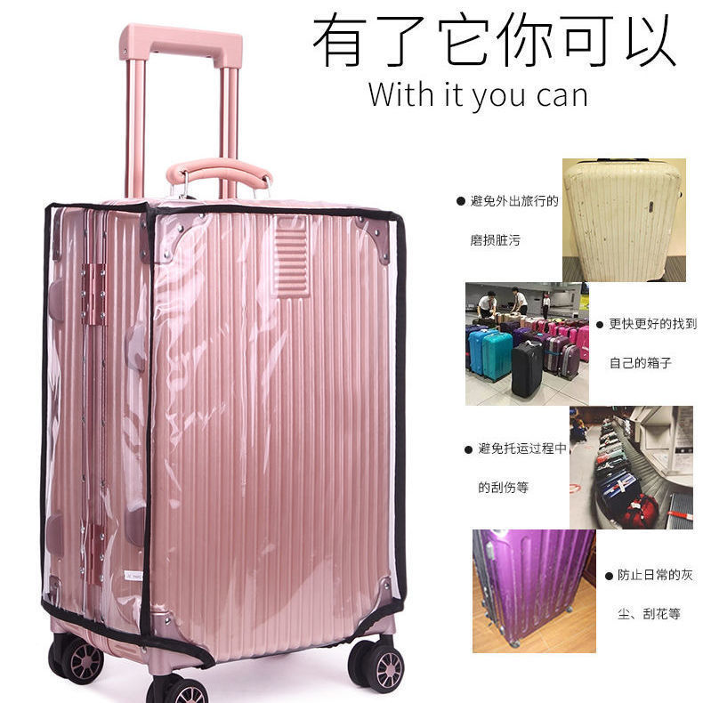 Transparent suitcase cover protective cover travel trolley case protective cover dust-proof, scratch-proof and wear-resistant 20242628-inch suitcase cover