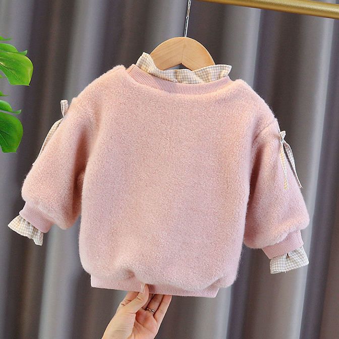 Girls' two pieces of sweater with cashmere