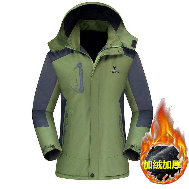Men's cotton padded jacket jacket cotton padded jacket work suit with plush thickening for warmth and cold protection