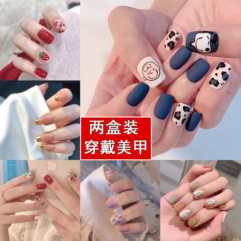 Nail paste manicure patch False Nail Manicure tool nail piece finished student nail piece wearable manicure detachable