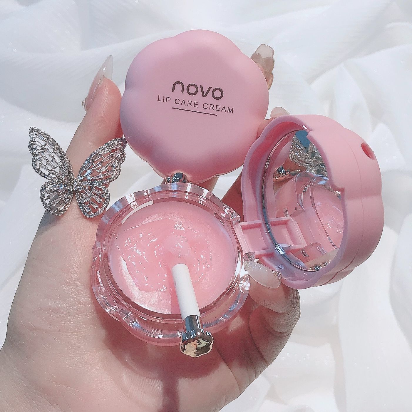 NOVO唇膜去角質淡化唇紋補水保濕唇紋防乾裂去死皮學生唇釉潤唇膏
