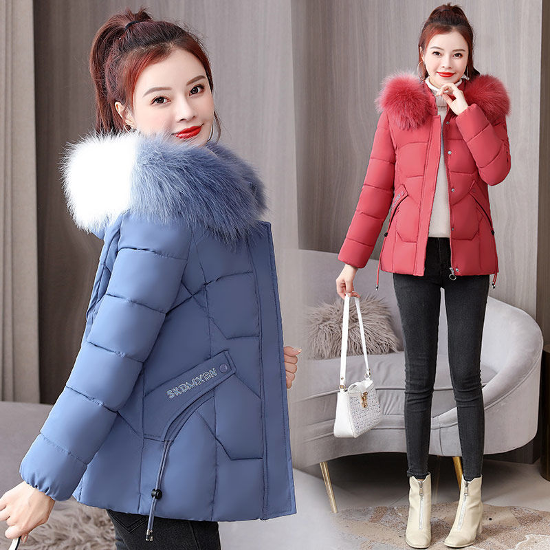 棉服女2020冬季新款外套韩版学生棉袄显瘦女装棉衣加厚大毛领棉袄