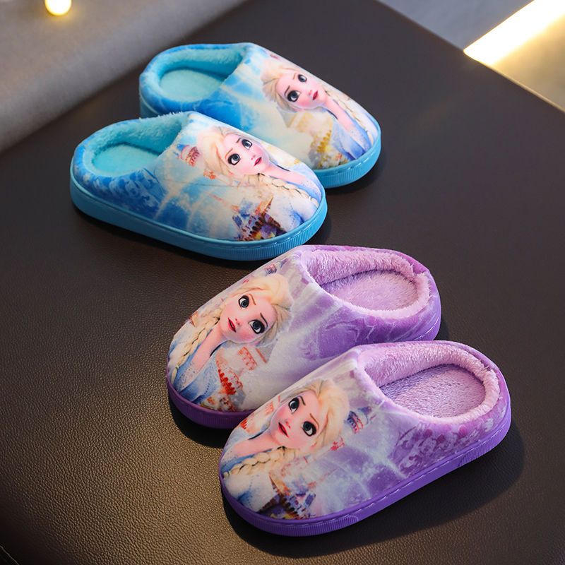 Winter children's cotton slippers new cartoon home warm children's indoor parent-child slippers girl baby cotton shoes