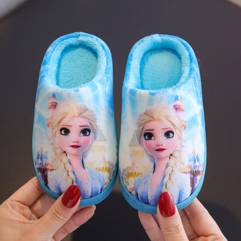 Winter children's cotton slippers new cartoon home warm children's indoor parent-child slippers girl baby cotton shoes