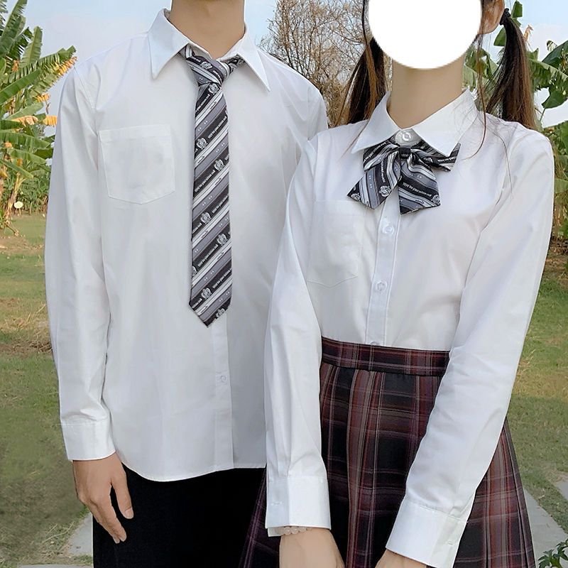 基礎款DK白襯衫jk制服女學生日系長袖短袖襯衣班服運動會畢業校服