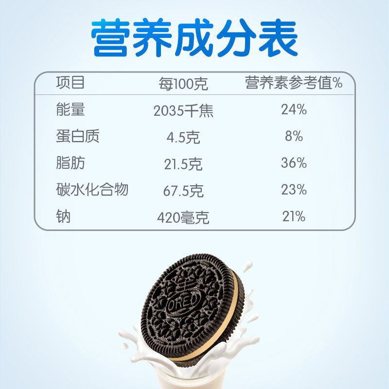 5折)商品标签:奥利奥,夹心,饼干,原味,巧克力,饼干,烘焙,原料,零食