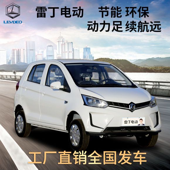 雷丁d80四轮电动汽车老年低速家用代步车油电两用新能源代步轿车