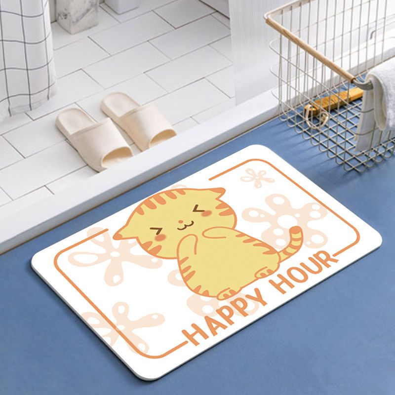 Diatom mud absorbent mat bathroom antiskid mat bathroom toilet toilet mat quick drying household entrance mat