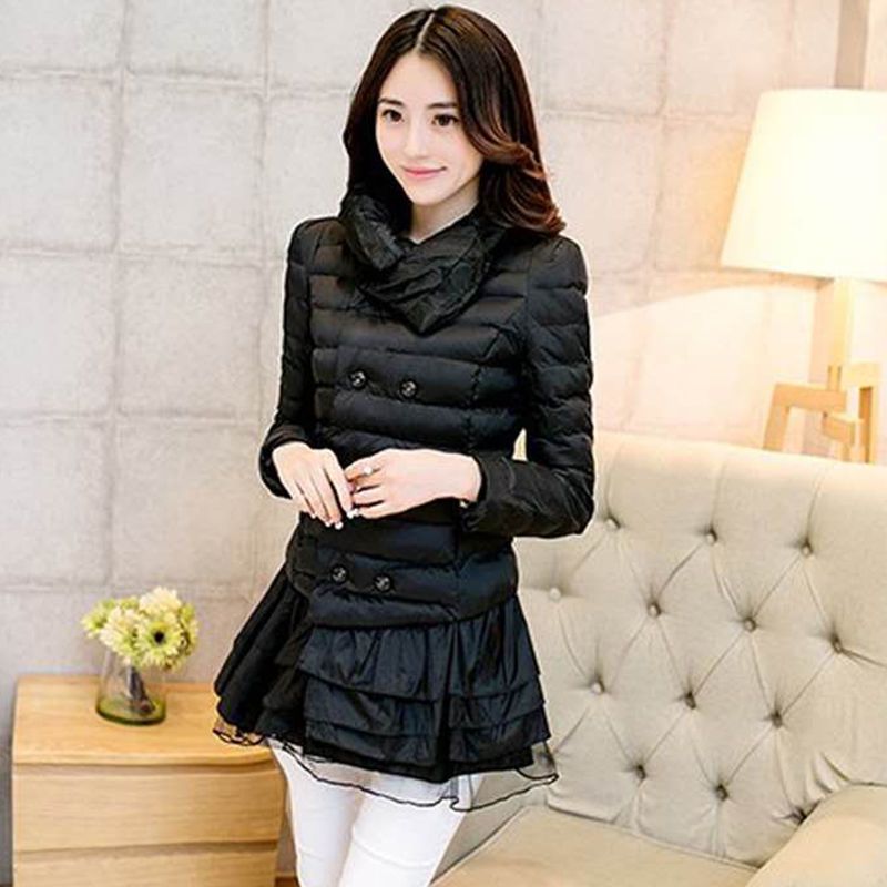 黑色棉襖女中長款2020新款棉衣流行外套冬裝小個子ins保暖棉服潮