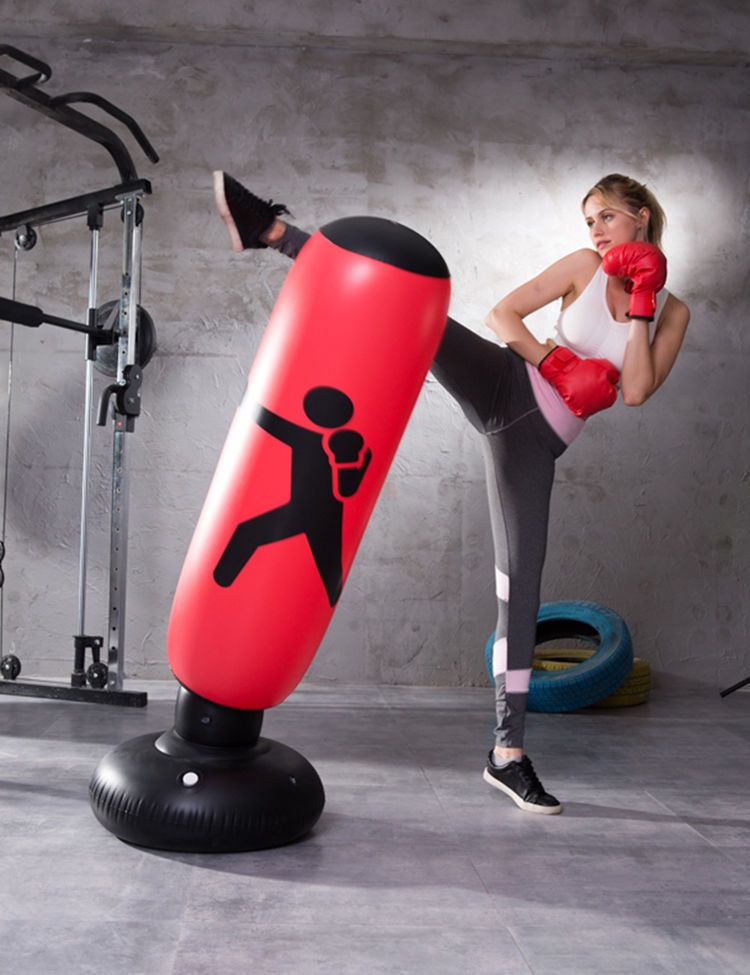 Inflatable Kids Punching Bag Free Standing Boxing Training Toy_voghion.com
