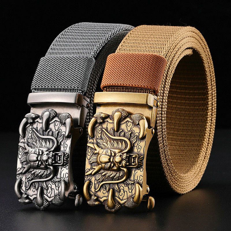 Belt men's automatic buckle toothless business casual men's belt