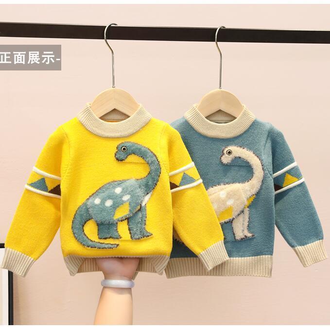 寶寶秋冬季加絨毛衣女小童洋氣打底針織衫2嬰兒冬裝4男童裝1-3歲5