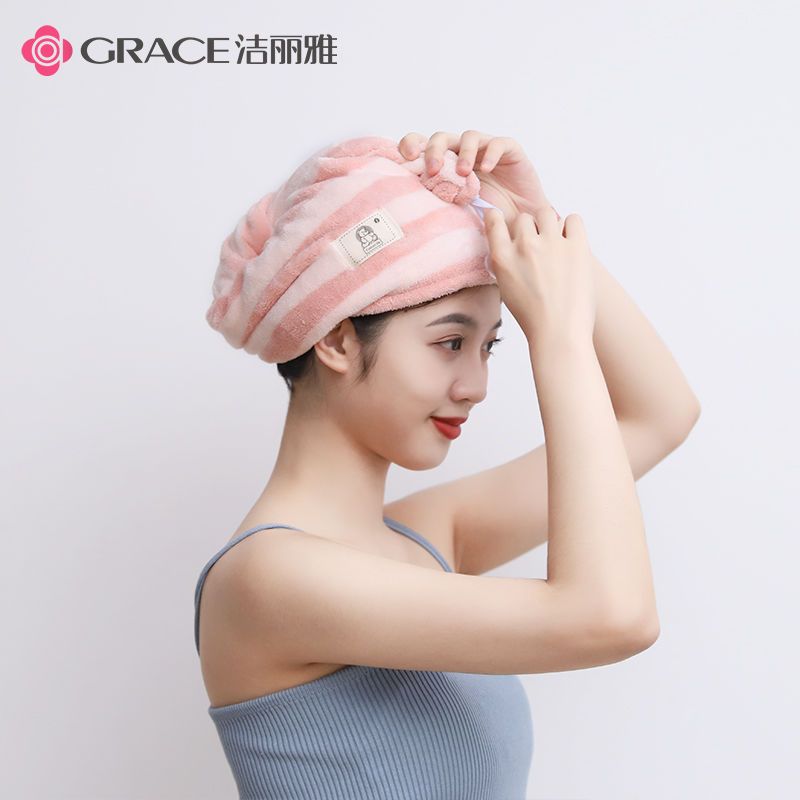 Dry hair cap women super absorbent quick dry lovely wipe headdress women's hair towel dry hair bath cap