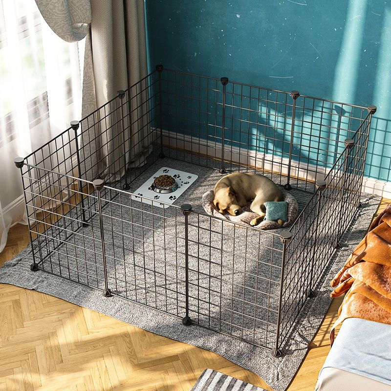 Pet Fence Dog isolation door dog cage fence iron small dog Teddy indoor kennel household fence dog cage