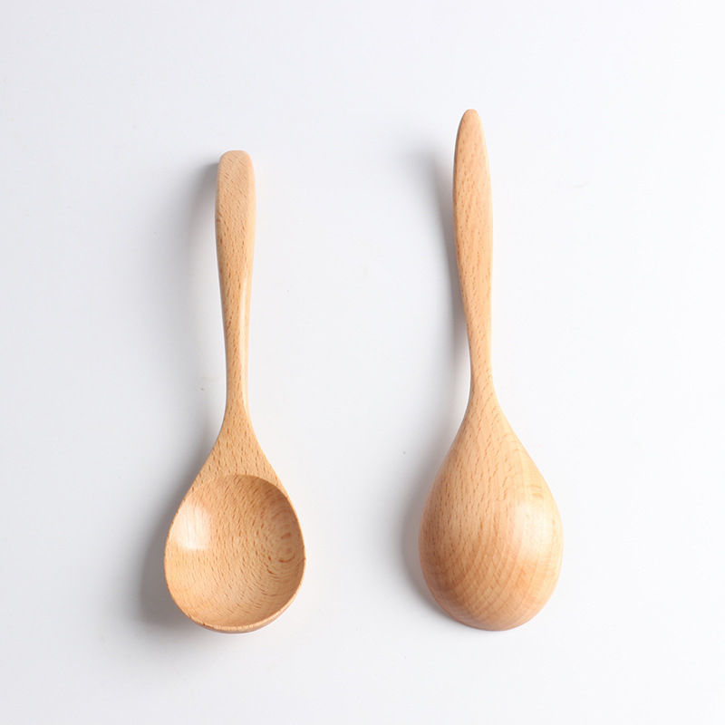 木勺子长柄家用勺咖啡勺木头勺子蜂蜜勺禾木简约中式勺子小勺汤勺