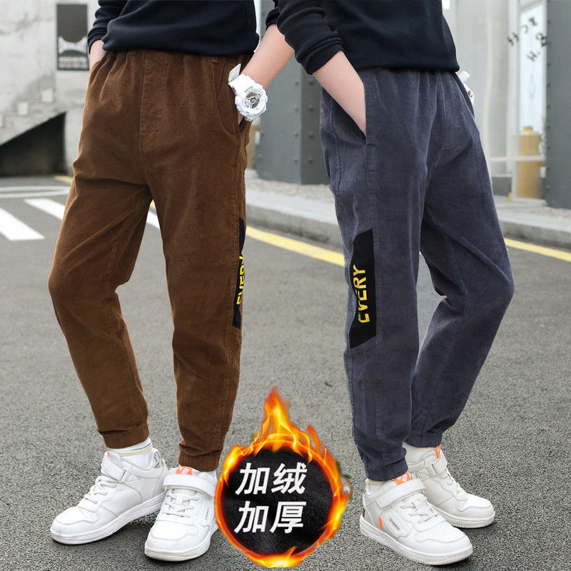 Boys' Zhongda children's new corduroy trousers in spring and Autumn