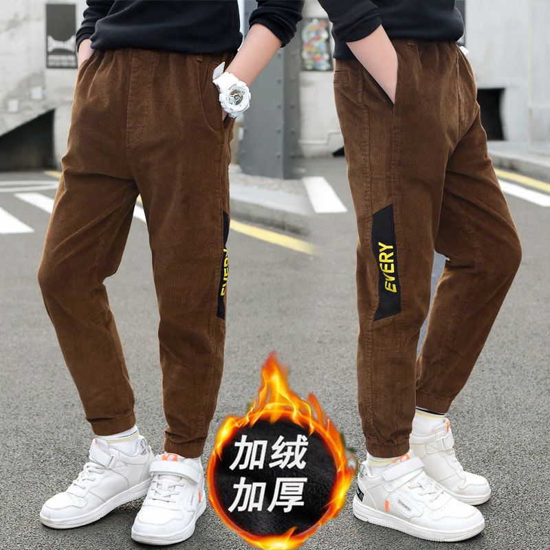 Boys' Zhongda children's new corduroy trousers in spring and Autumn