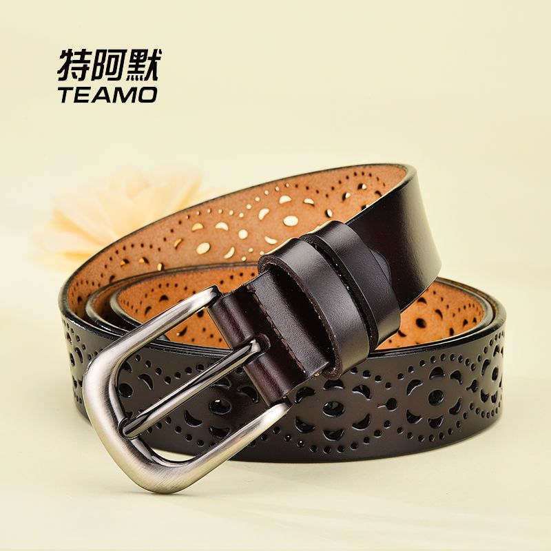 Teamer leather ladies belt Korean version of the all-match belt ins style jeans belt female casual belt female student