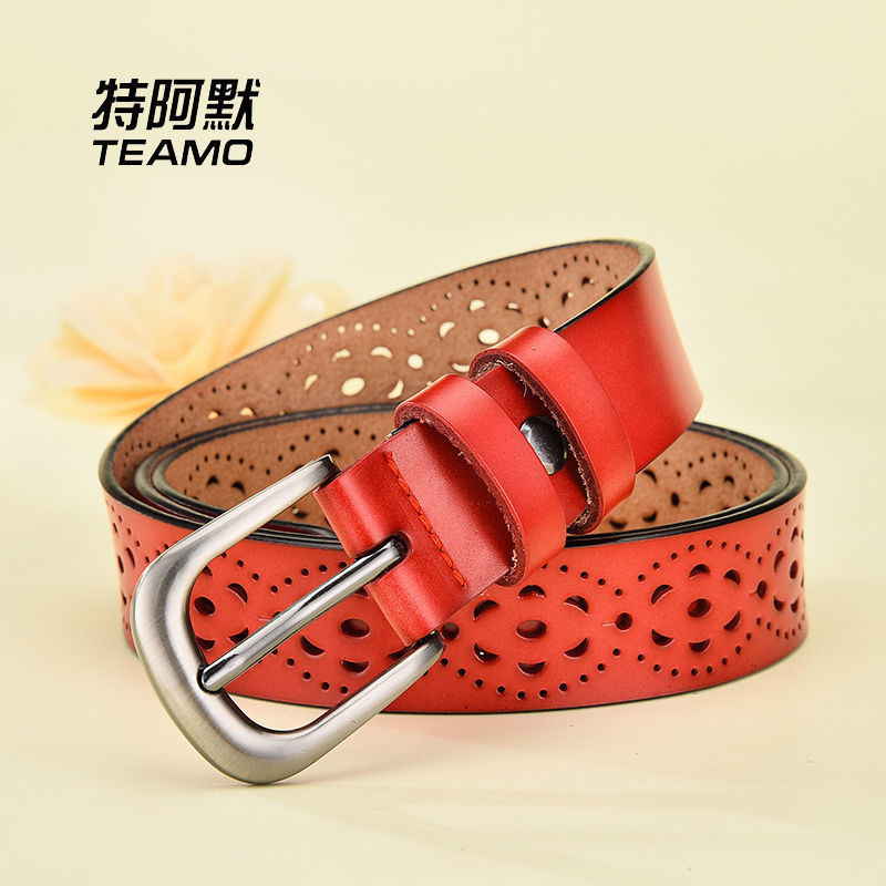 Teamer leather ladies belt Korean version of the all-match belt ins style jeans belt female casual belt female student