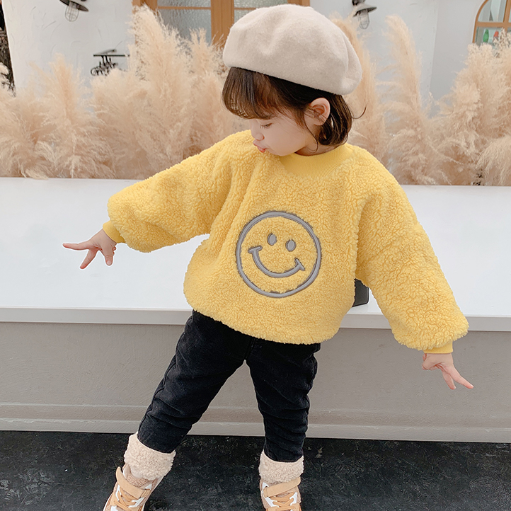 Girls' cashmere sweater Korean fashion fall / winter 2020 new style foreign style girl children's winter coat baby thick top