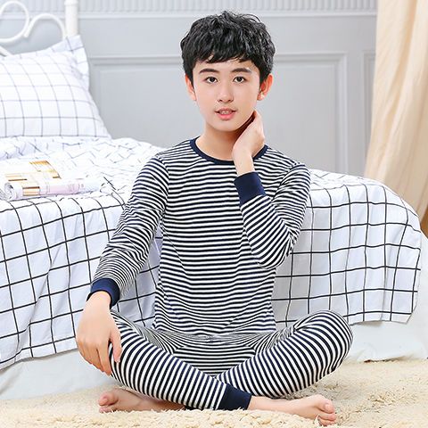 Autumn and winter teenagers autumn clothes and long johns warm underwear suit pure cotton boys and girls cartoon autumn clothes and long johns home service cotton